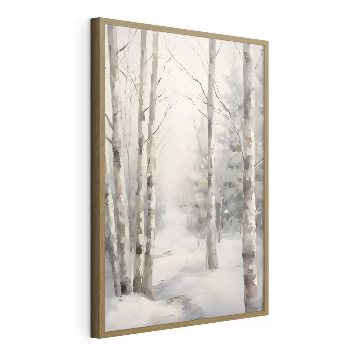 Poster Abedules en un bosque invernal f46129