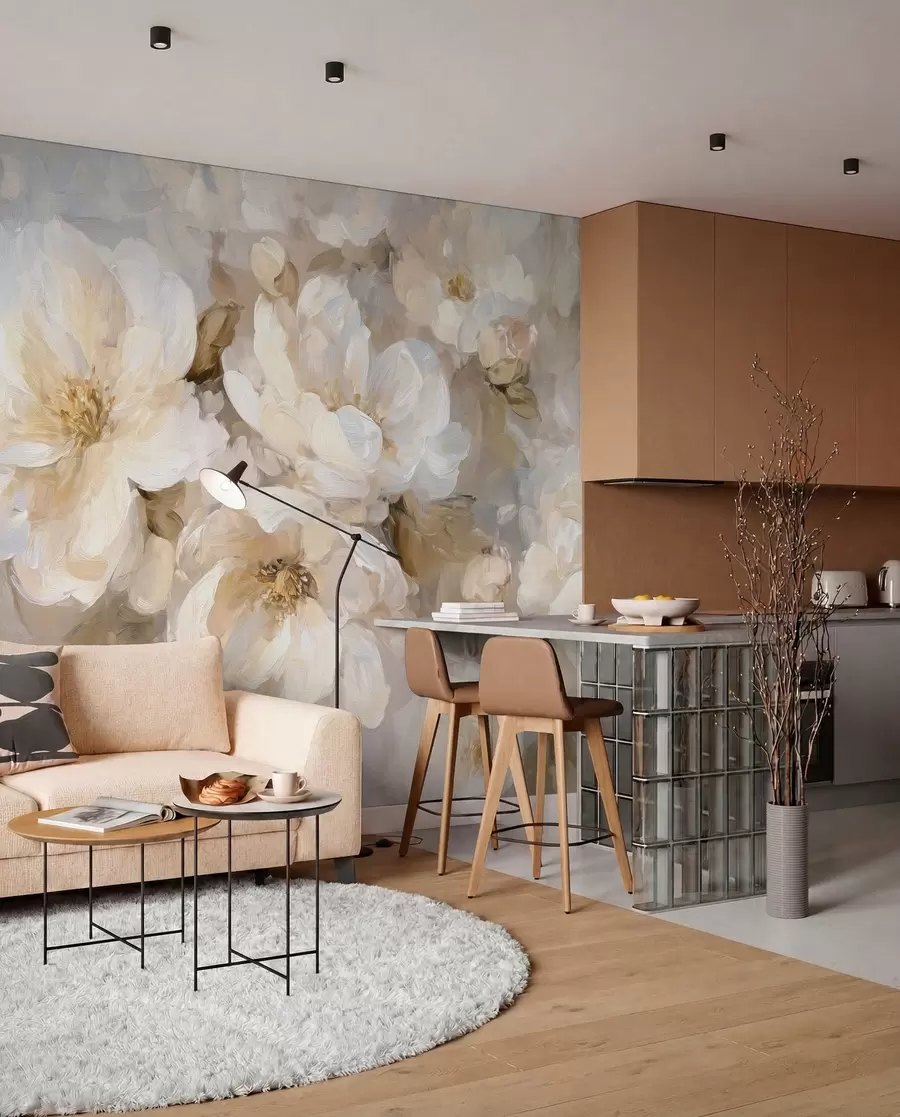 murales de pared Ramo color marfil w04633