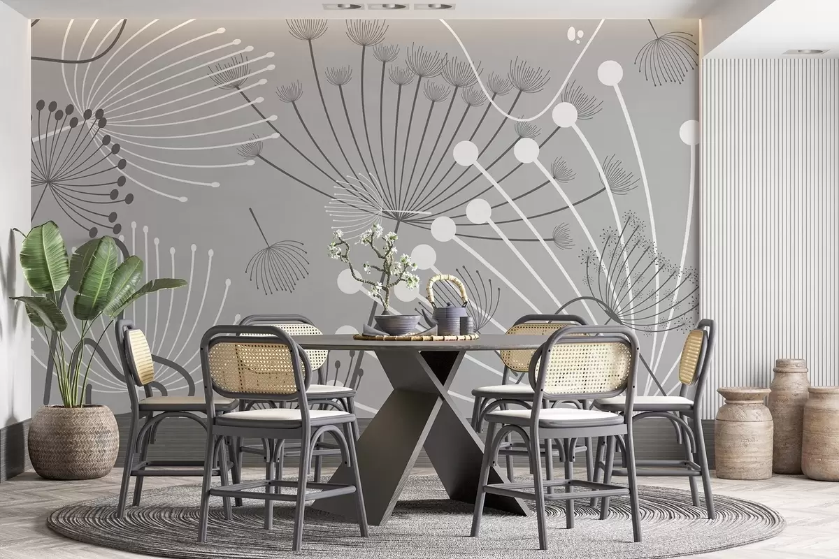 murales de pared flores abstractas w04702v3