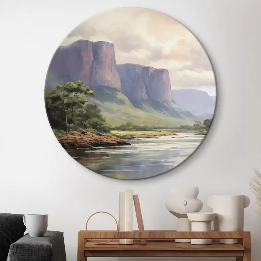 murales de pared Parque con vistas a la montaña r46194