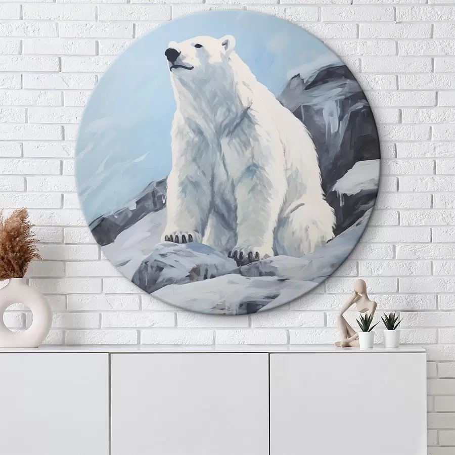 murales de pared Un oso está sentado sobre un témpano de hielo r46199