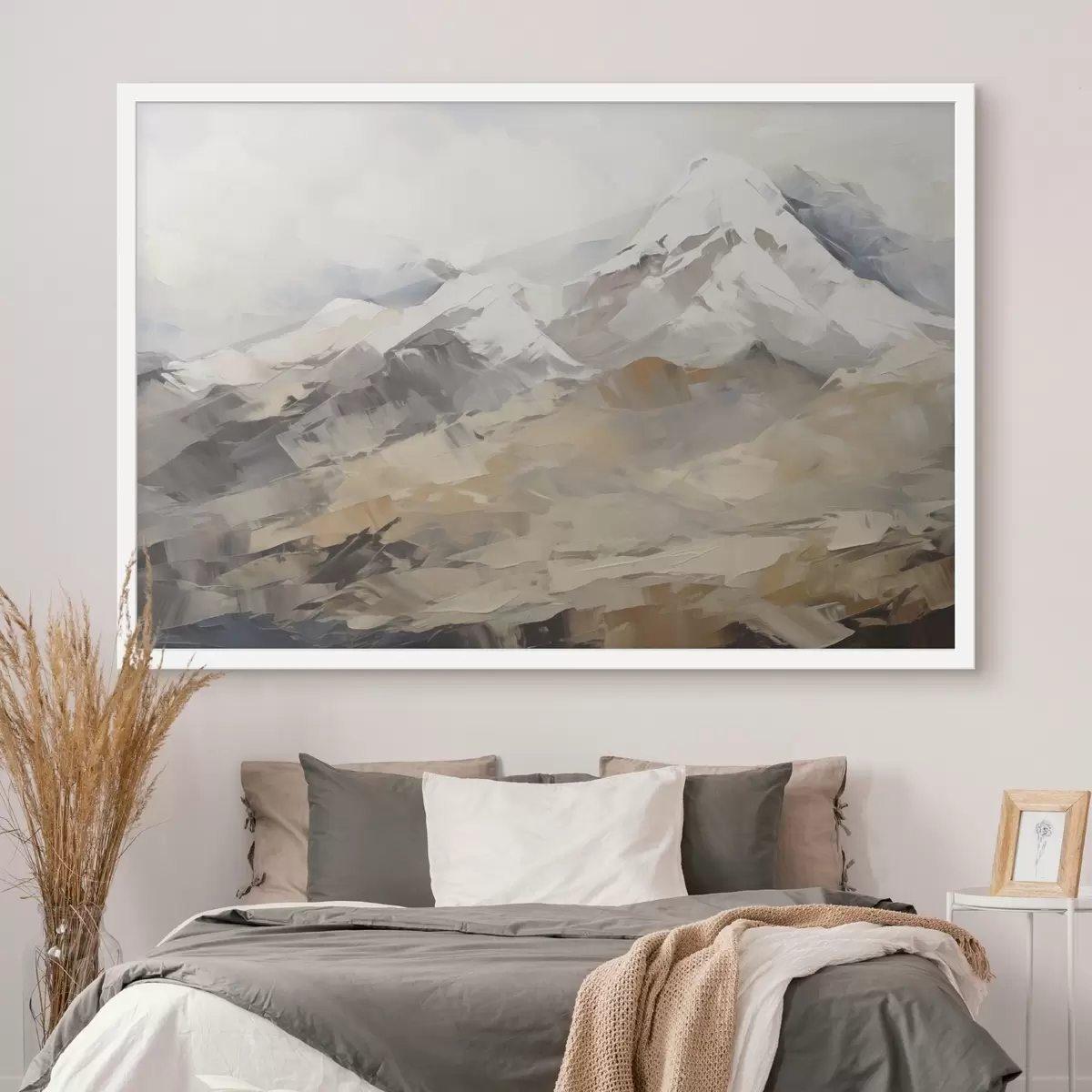 Poster Pintura imitación montaña f46193