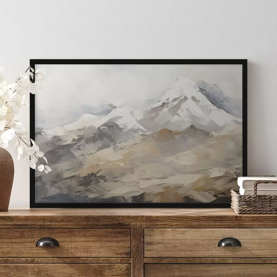 murales de pared Pintura imitación montaña f46193