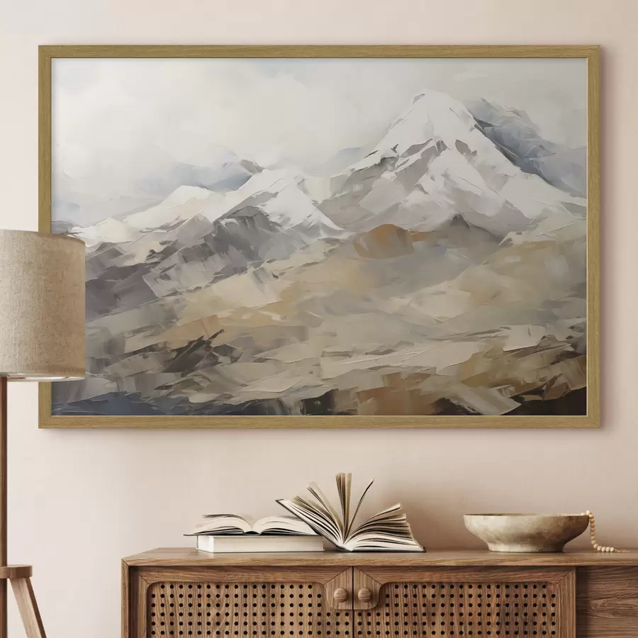 murales de pared Pintura imitación montaña f46193