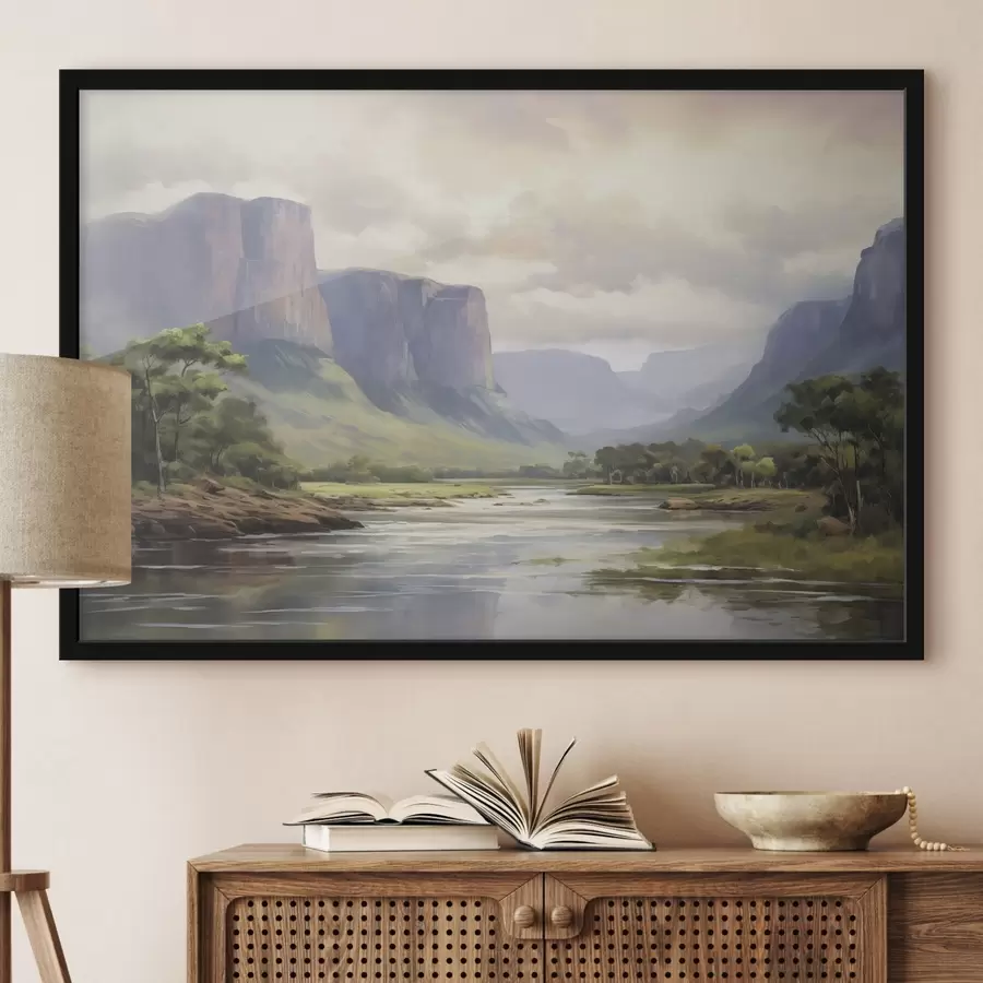 murales de pared Parque con vistas a la montaña f46194