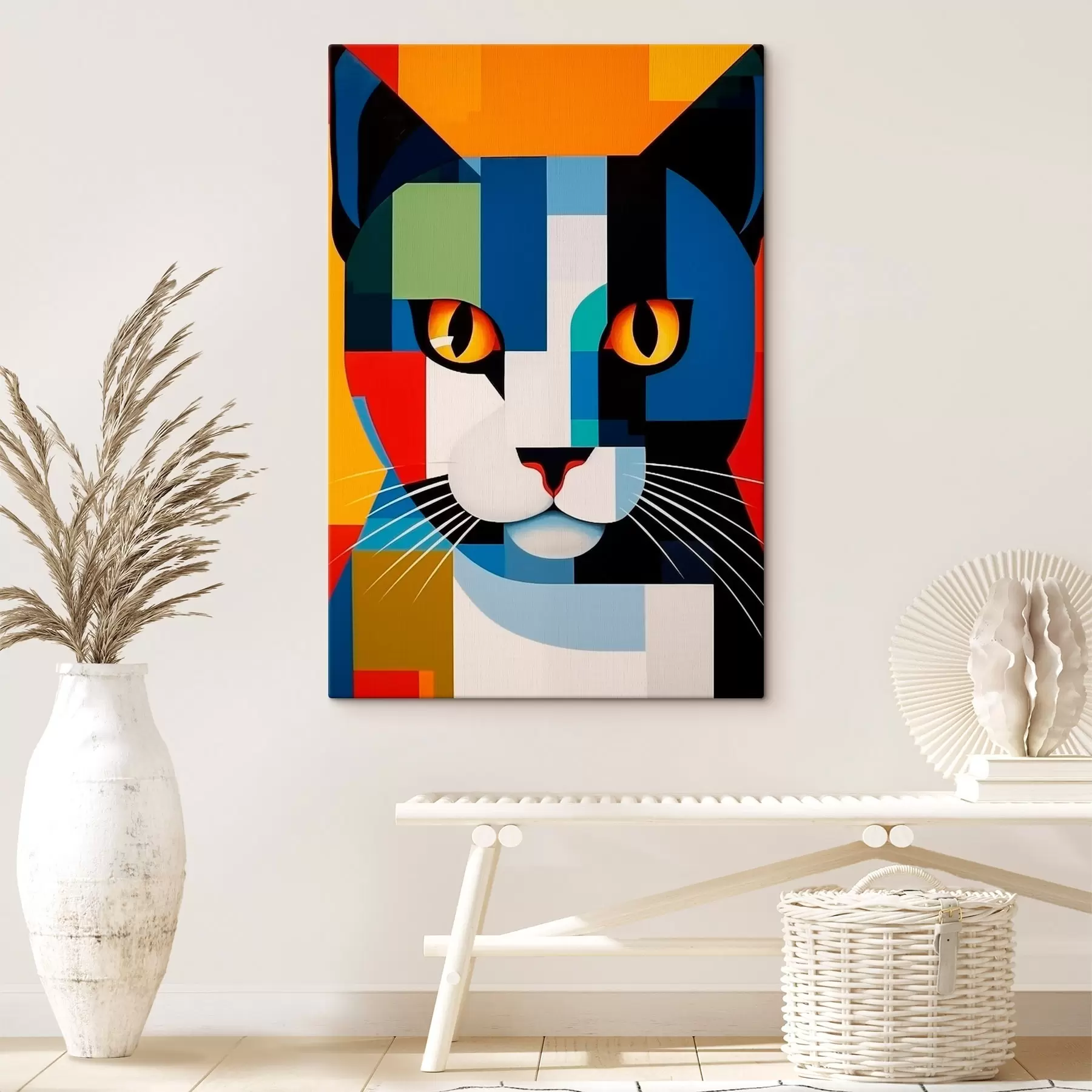 murales de pared gato abstracto s46204