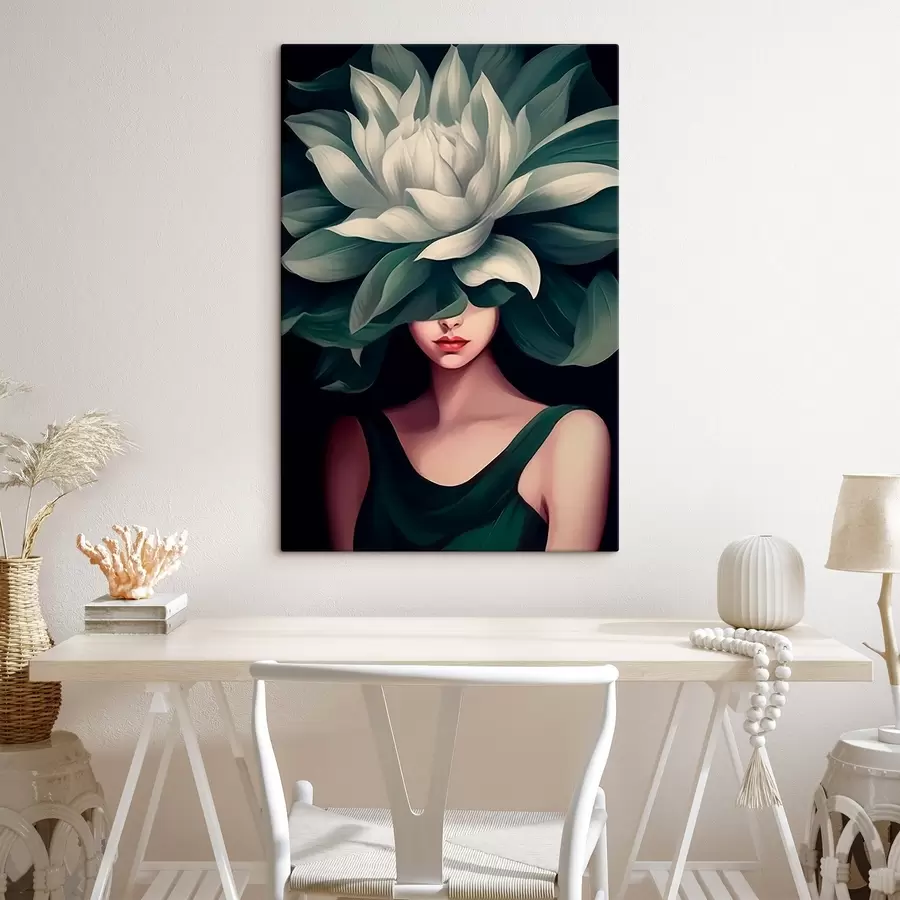 murales de pared Niña con una flor s46207