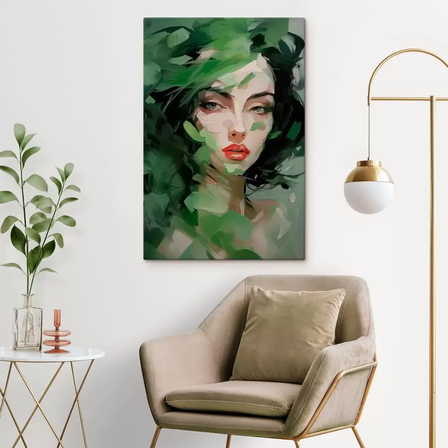 murales de pared Retrato femenino abstracto s46224