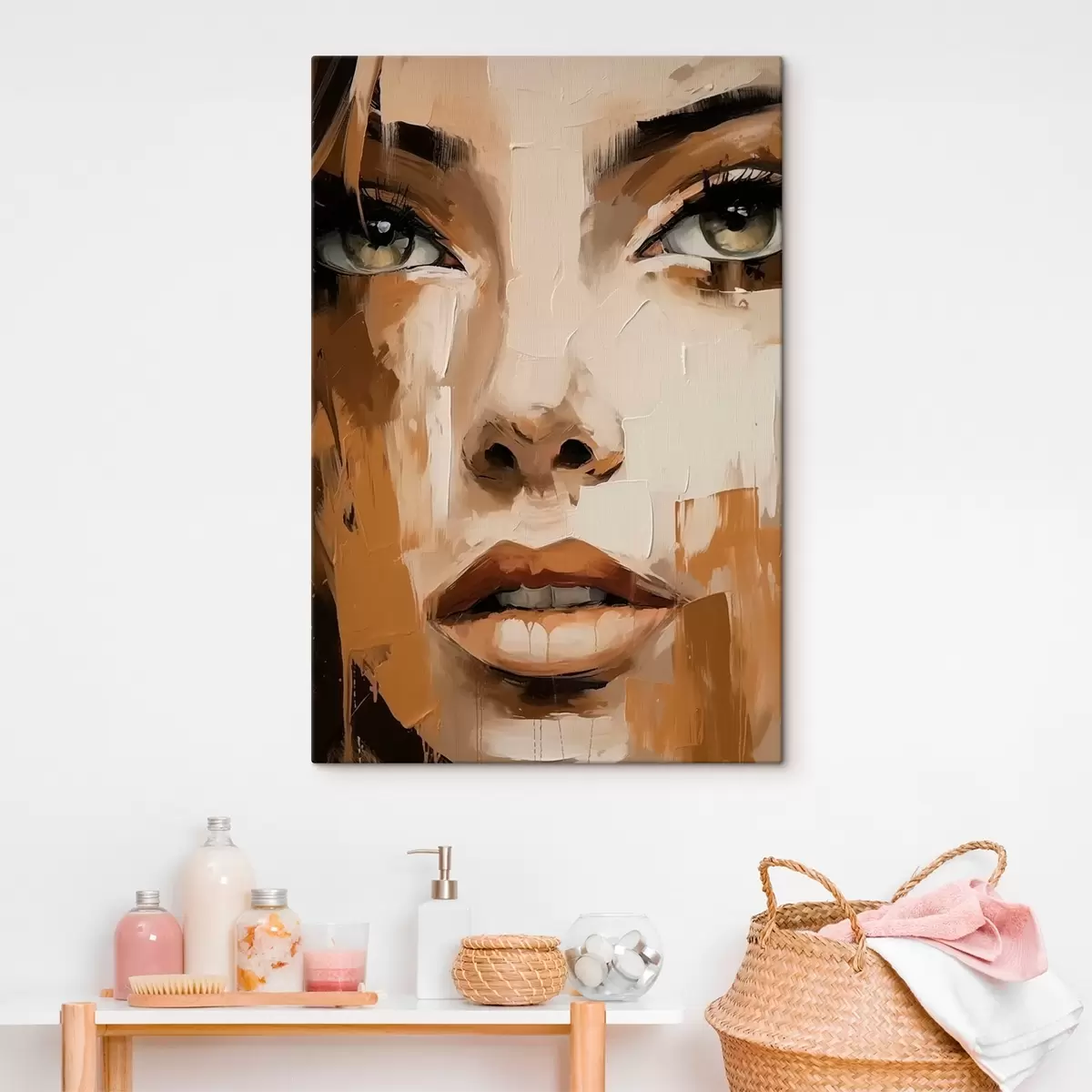 murales de pared Retrato femenino abstracto s46228