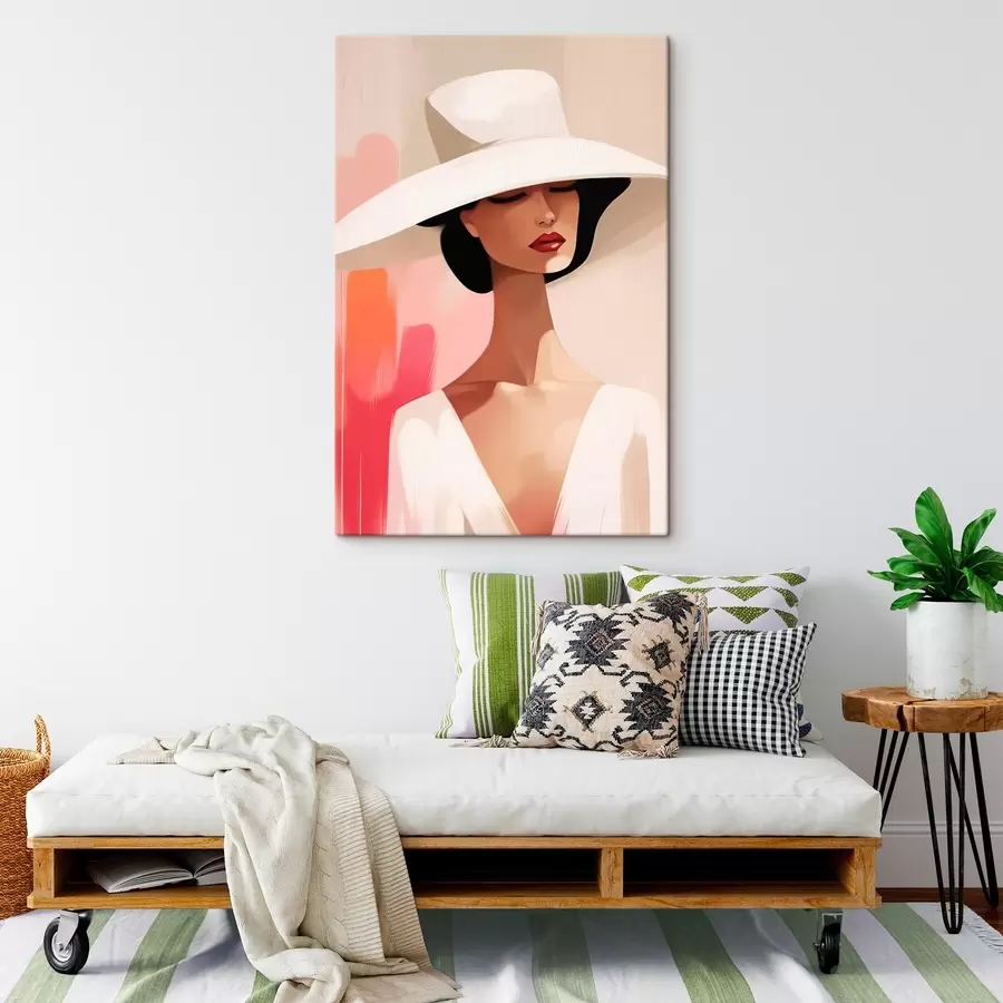 murales de pared Mujer con sombrero s46229