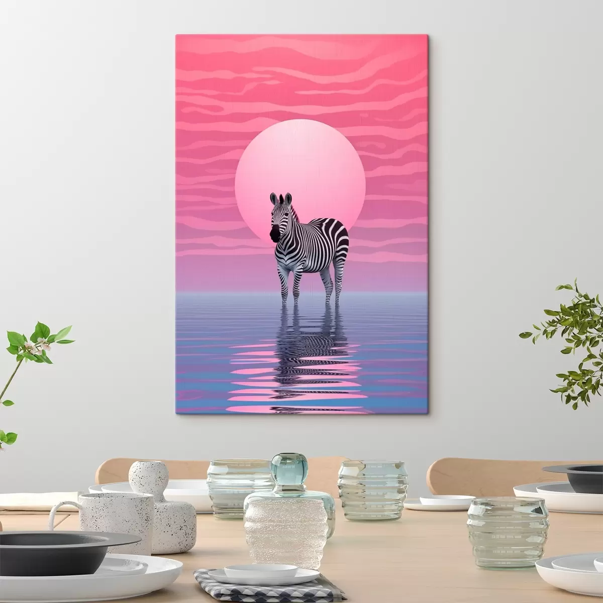 murales de pared Cebra al atardecer s46230