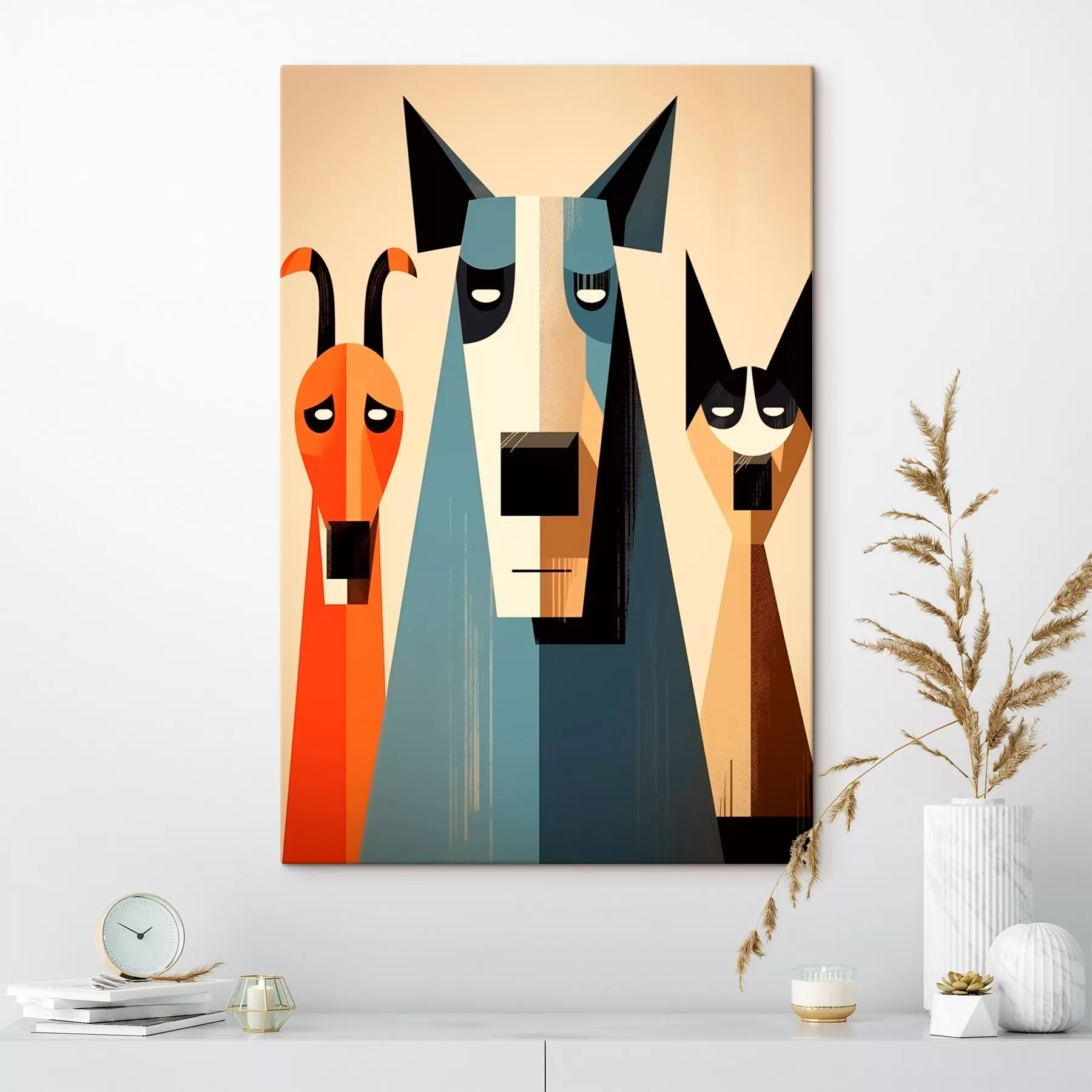 murales de pared Resumen Perros s46235