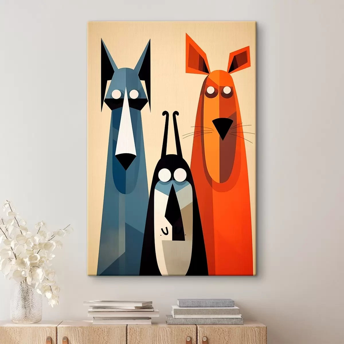 murales de pared Resumen Perros s46237