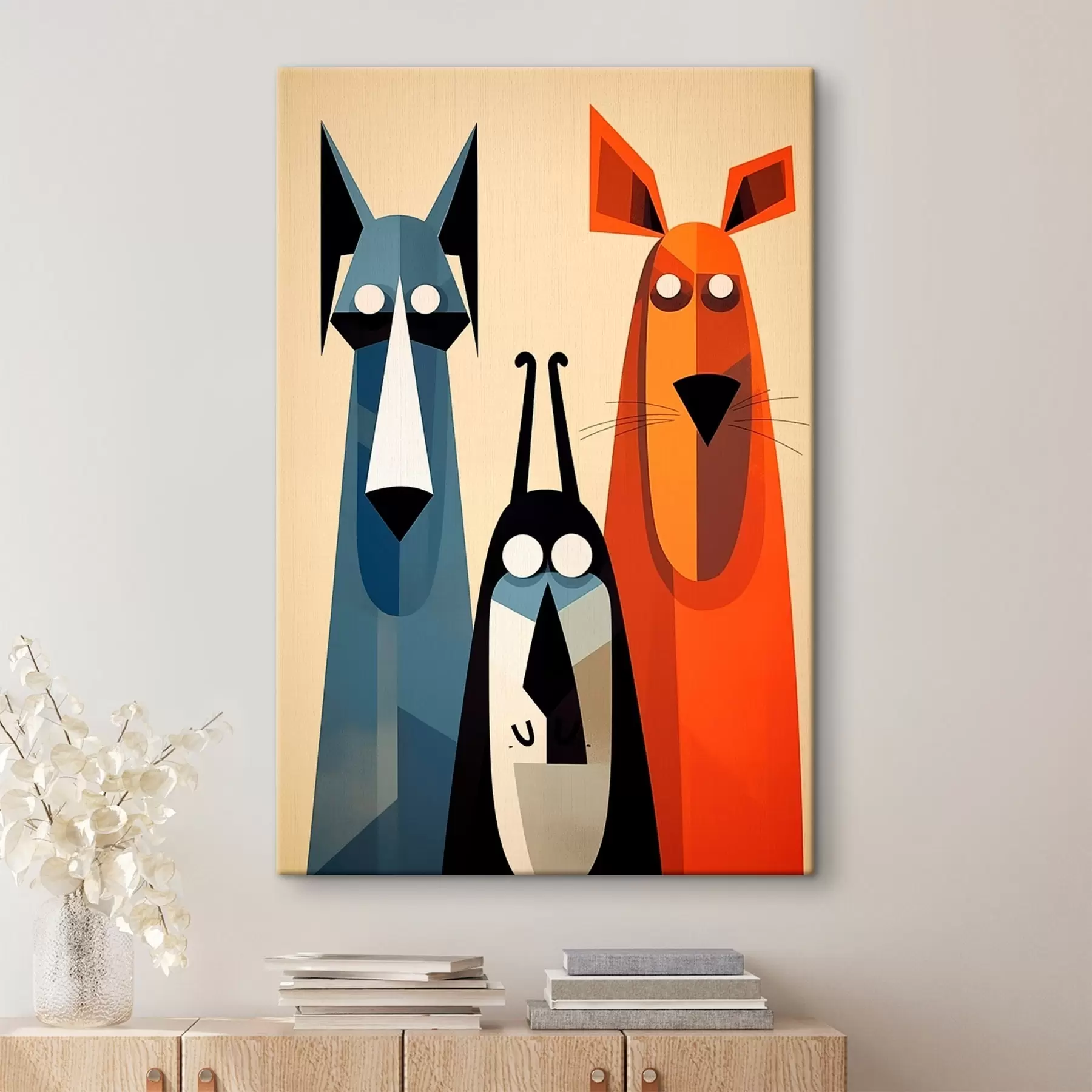 murales de pared Resumen Perros s46237