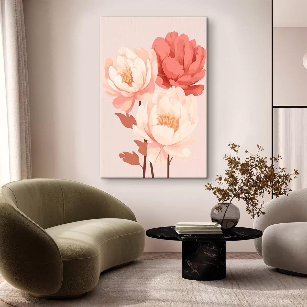 murales de pared Peonías s46252