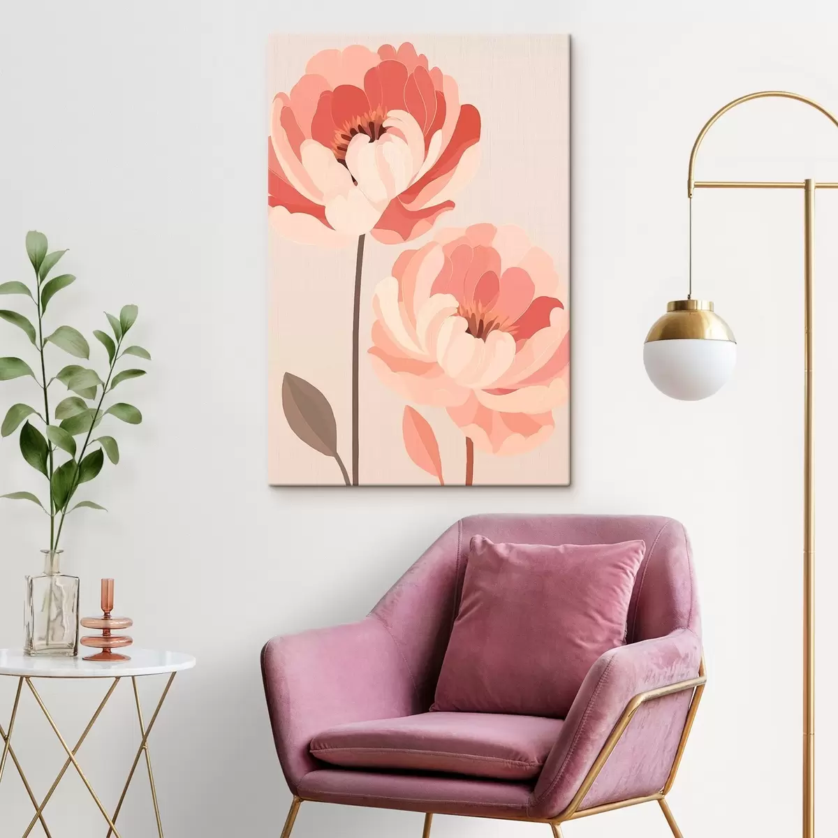 murales de pared Peonías s46253