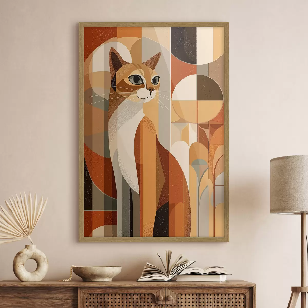 Poster Gato geométrico f46208