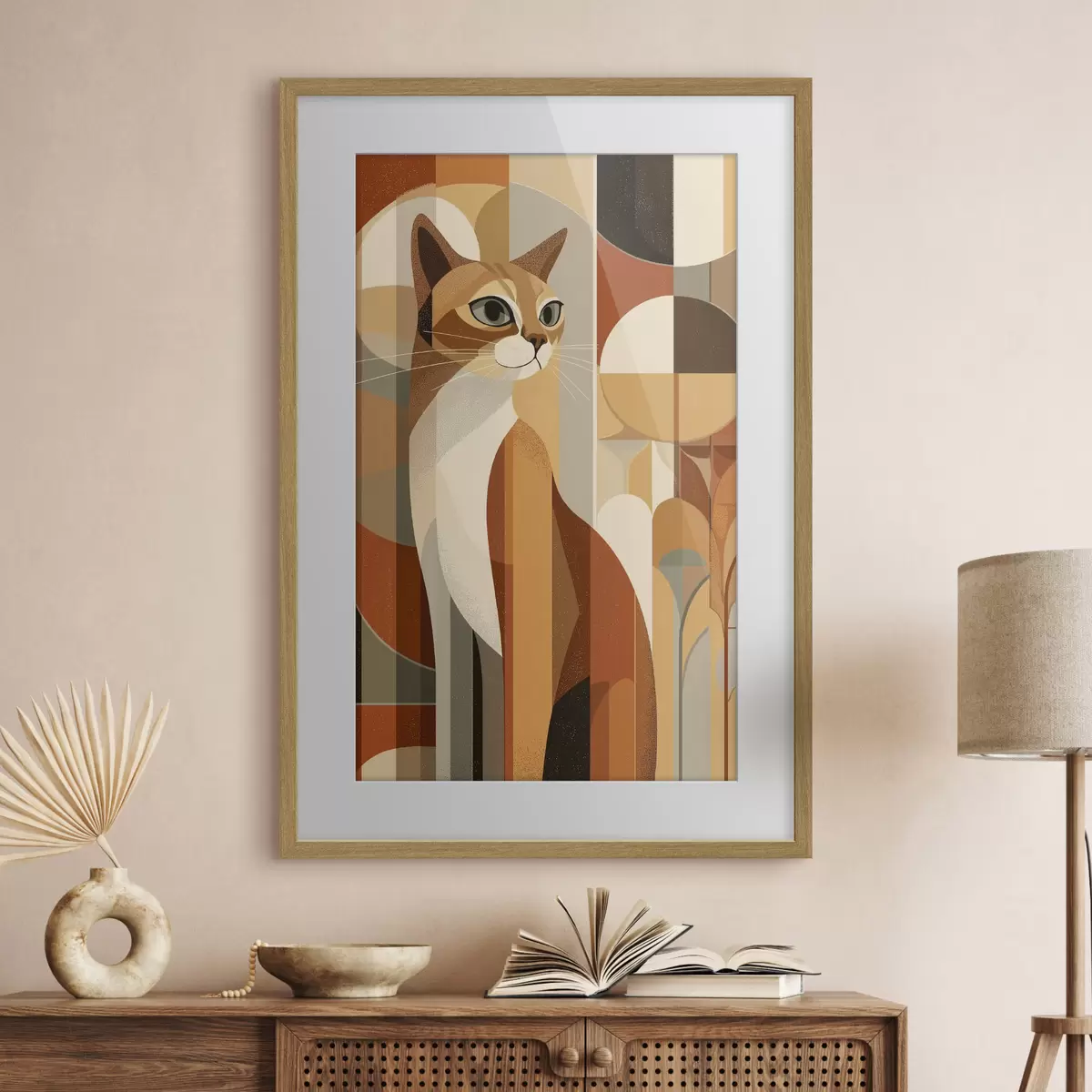 Poster Gato geométrico f46208