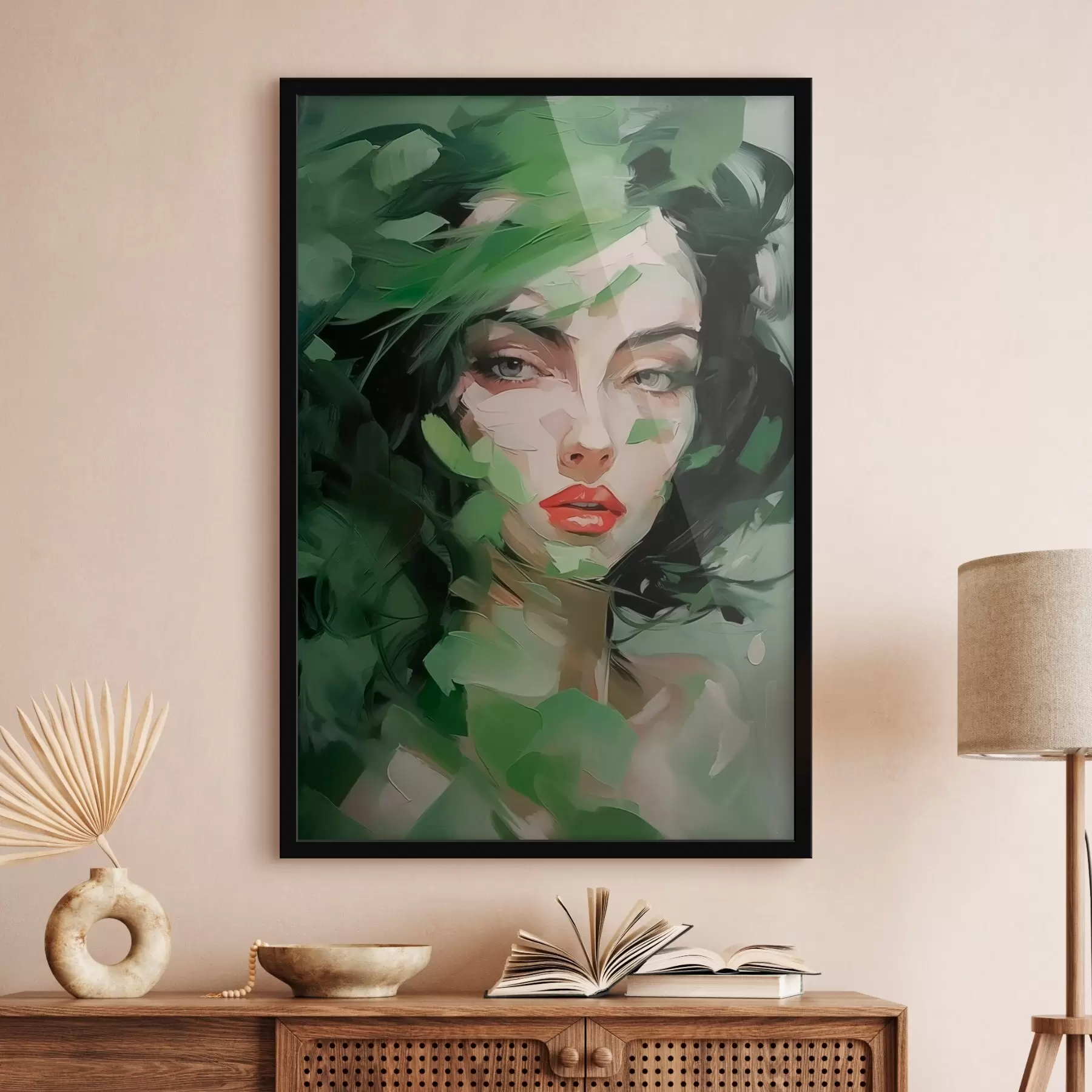 murales de pared Retrato femenino abstracto f46224