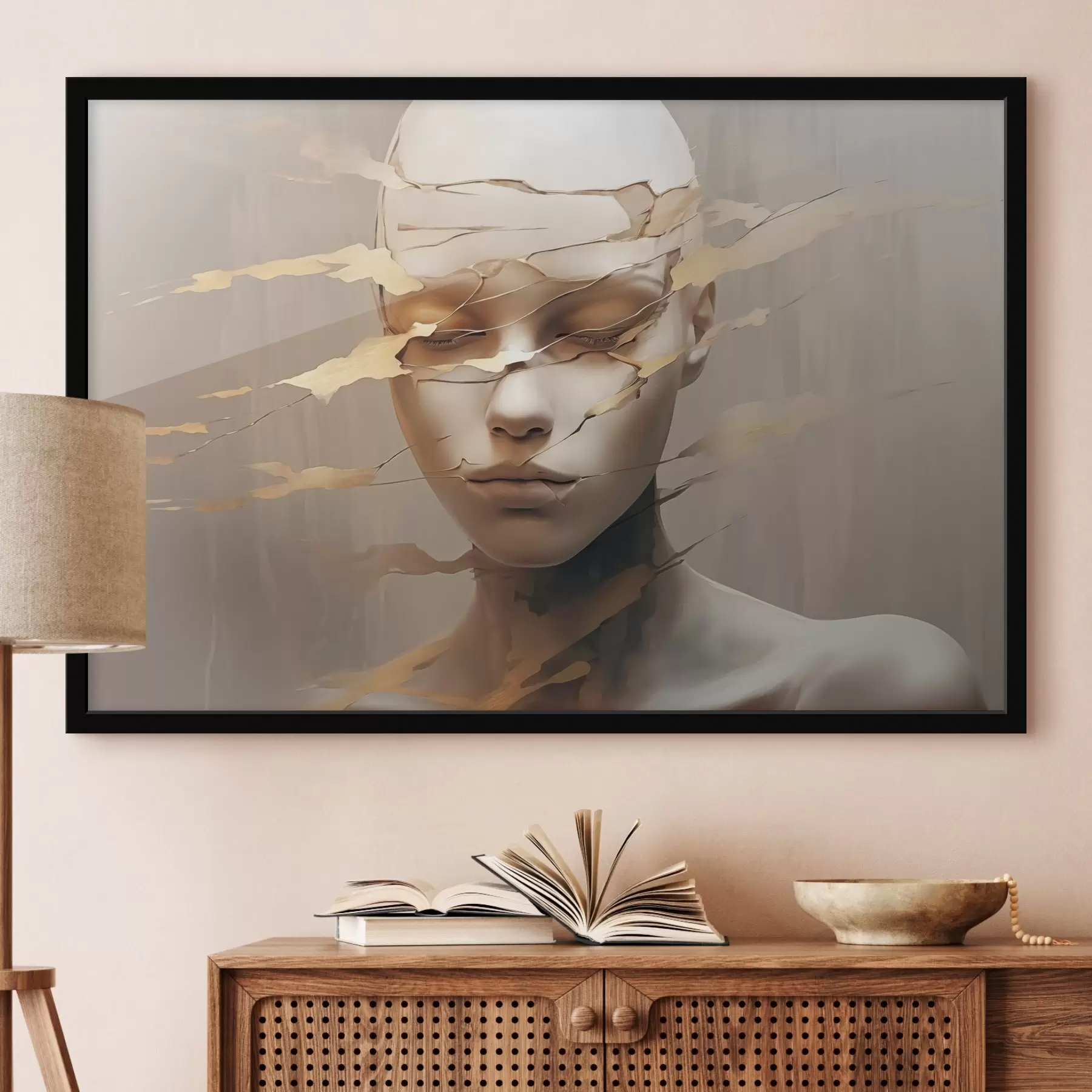 murales de pared Cara rota f46225