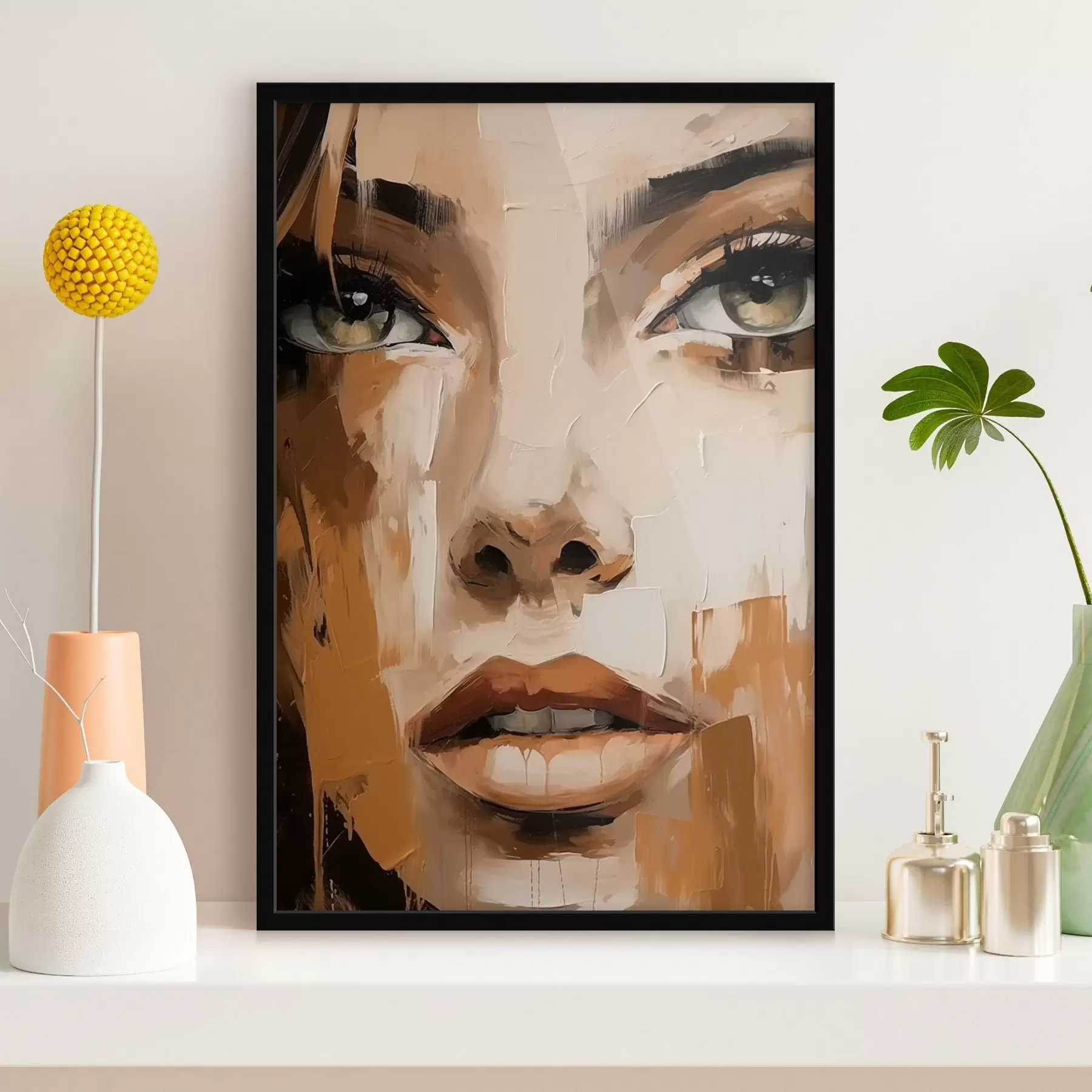 murales de pared Retrato femenino abstracto f46228