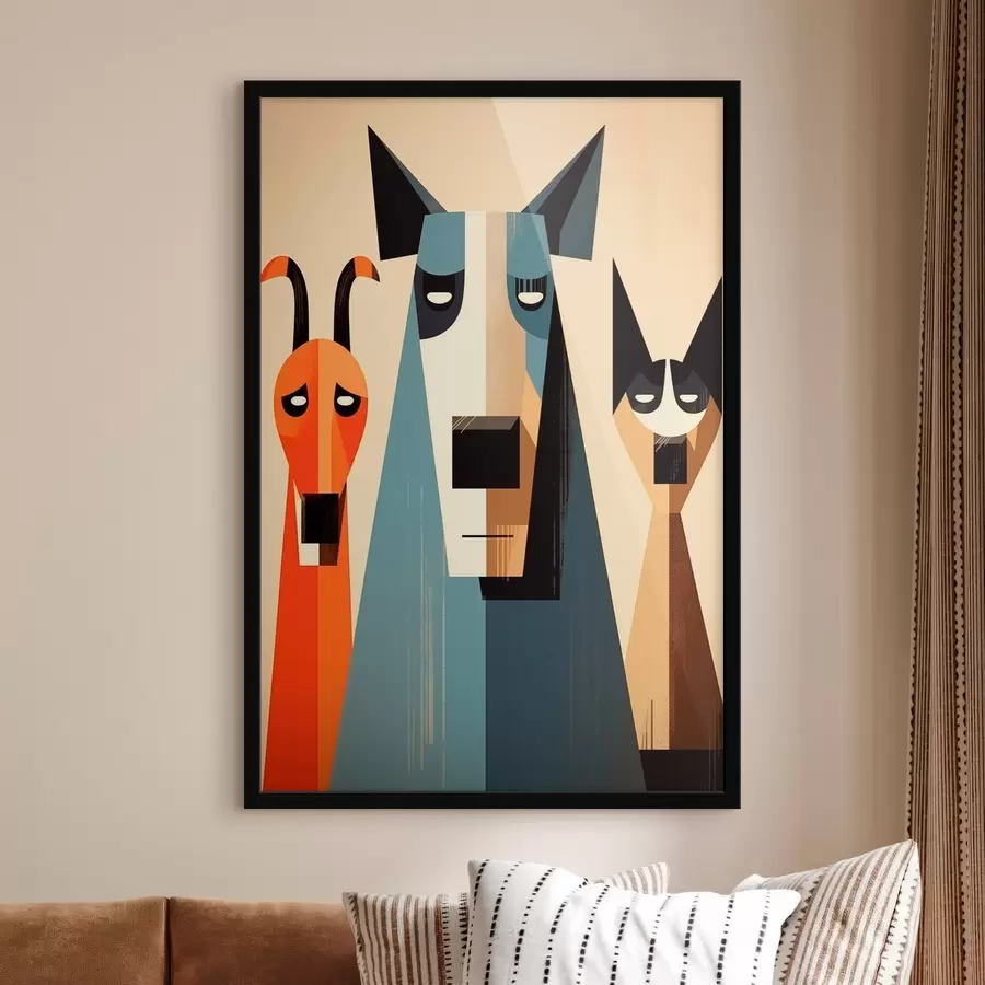 murales de pared Resumen Perros f46235