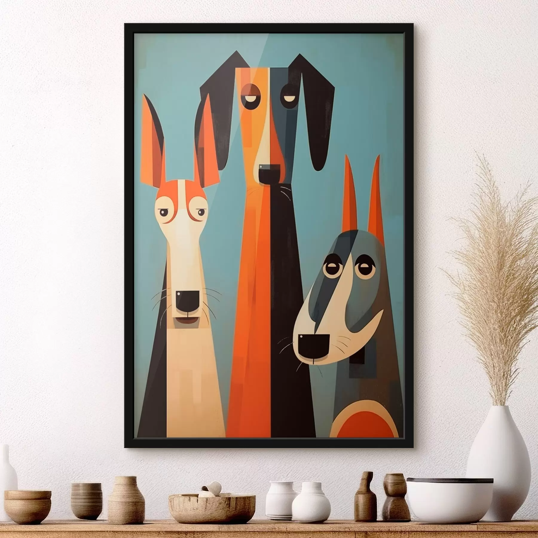 murales de pared Resumen Perros f46236