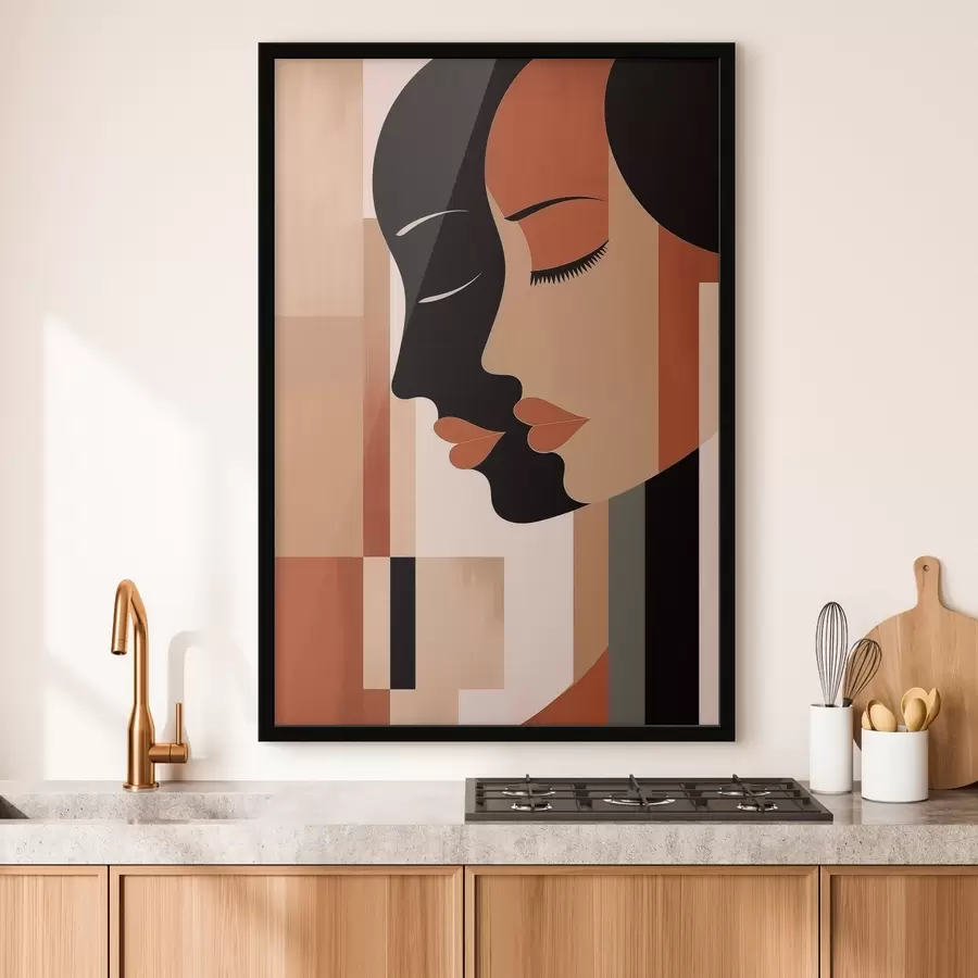 murales de pared Rostros abstractos f46241