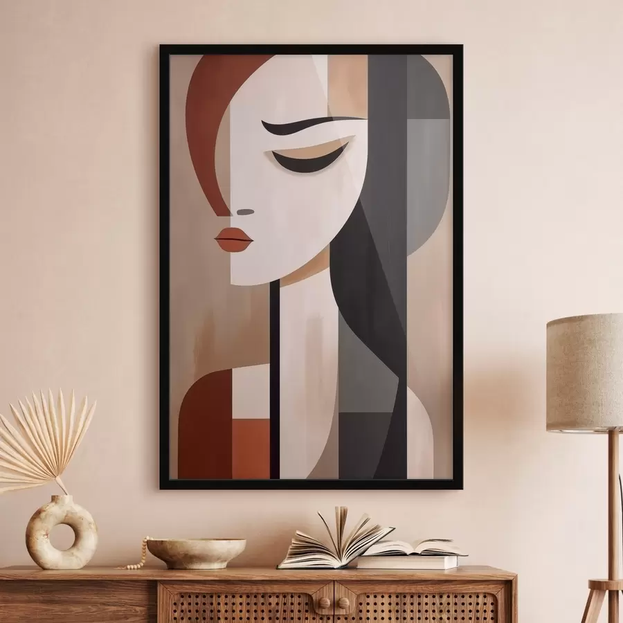 murales de pared Caras abstractas f46242