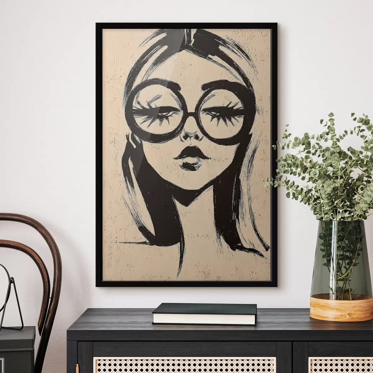 Poster chica con gafas f46244