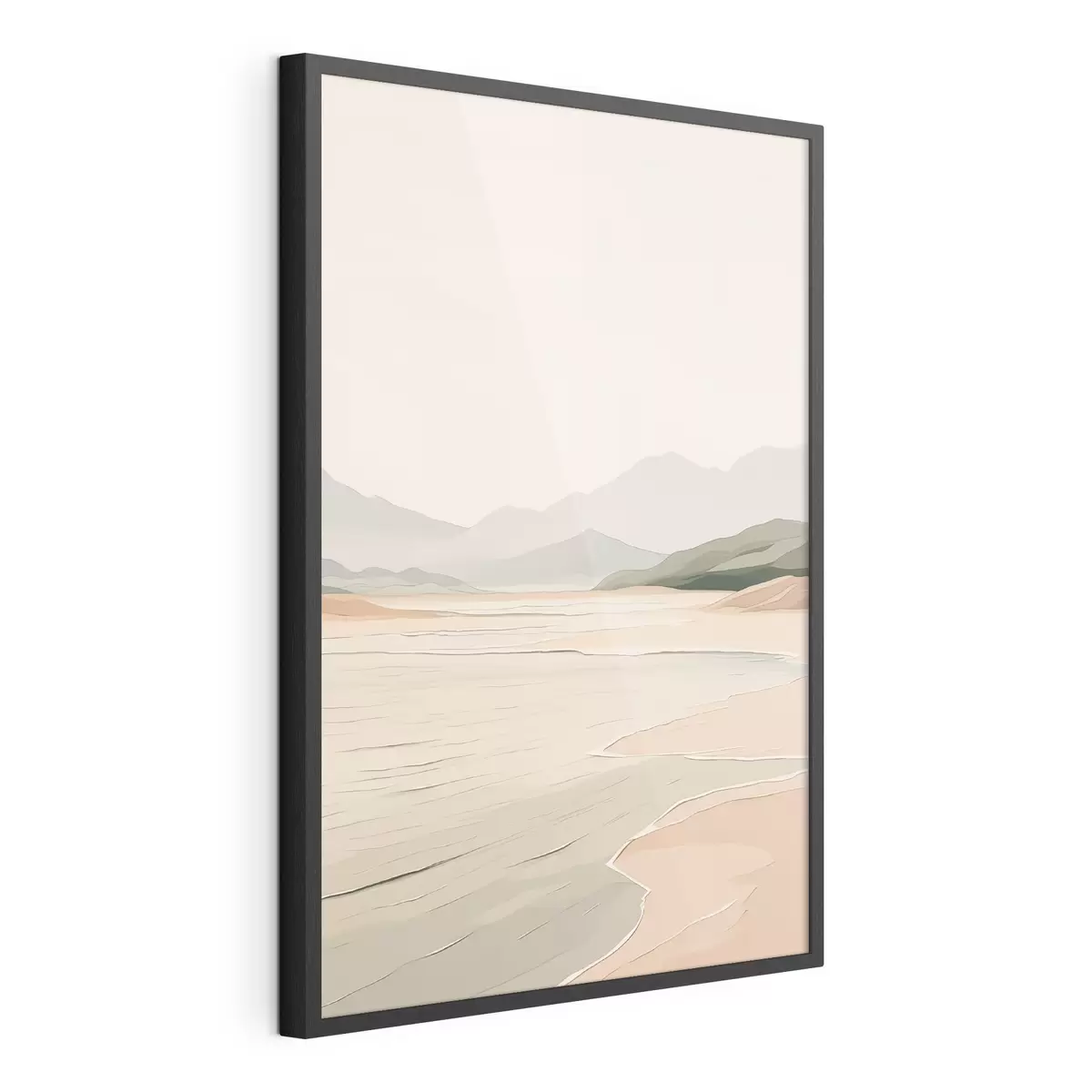 Poster Paisaje minimalista con montañas y costa f46248