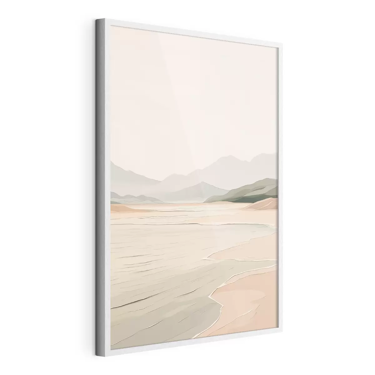 Poster Paisaje minimalista con montañas y costa f46248