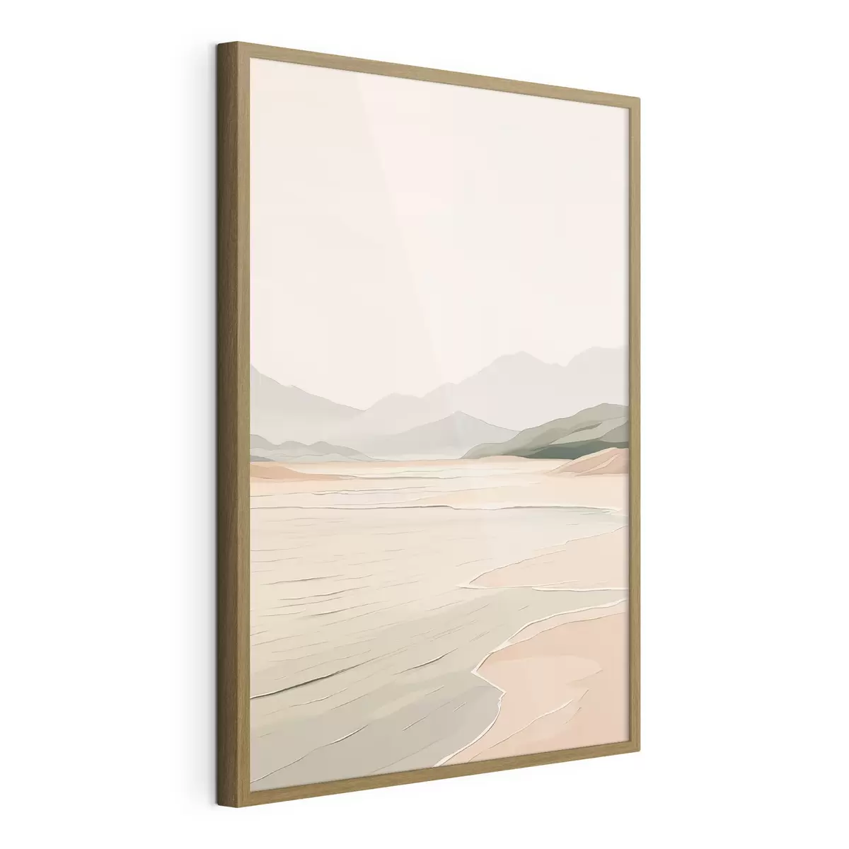 Poster Paisaje minimalista con montañas y costa f46248