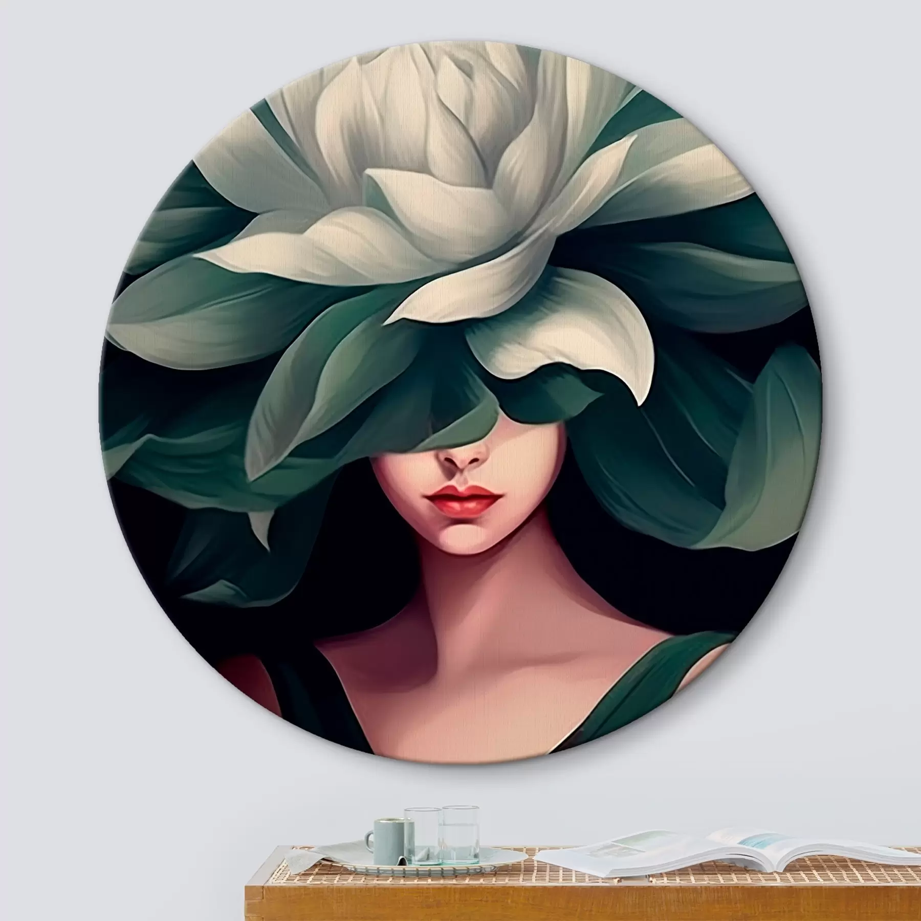 murales de pared Niña con una flor r46207