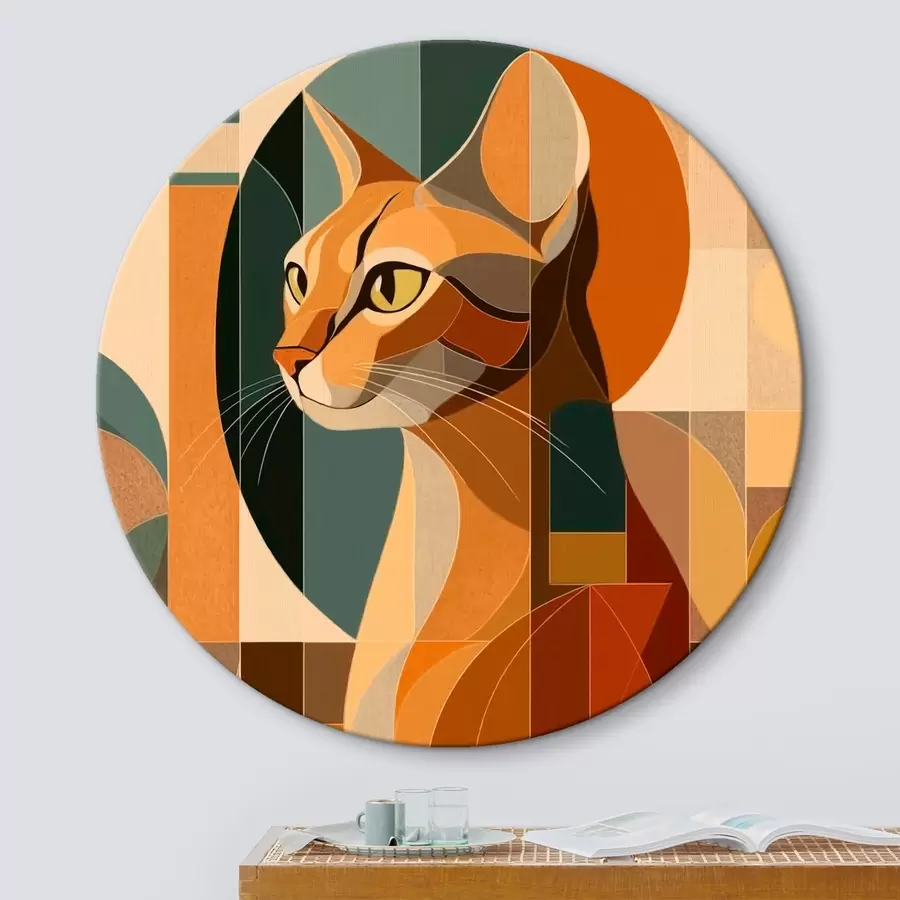 murales de pared gato abstracto r46209