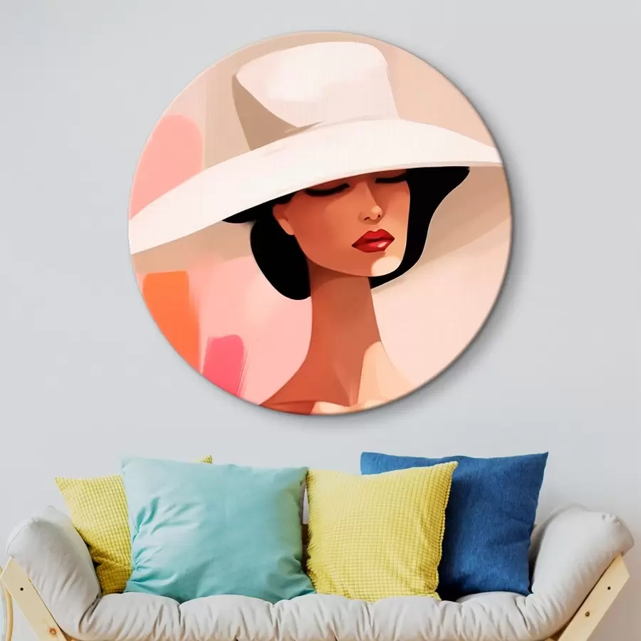 murales de pared Mujer con sombrero r46229