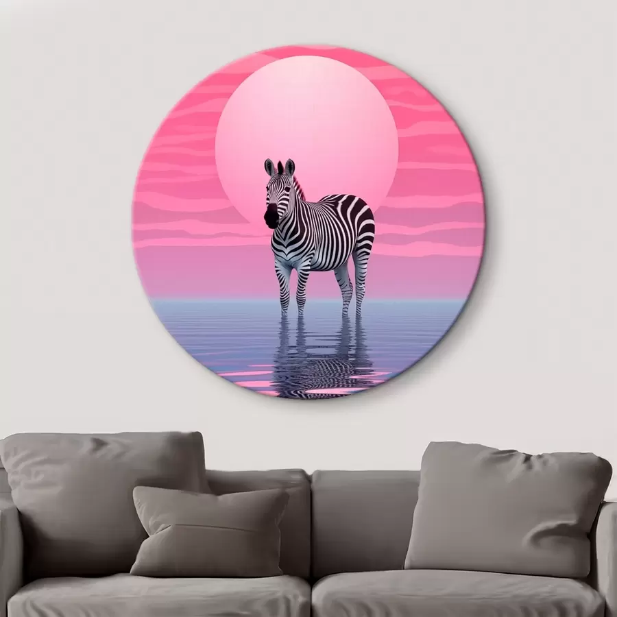 murales de pared Cebra al atardecer r46230