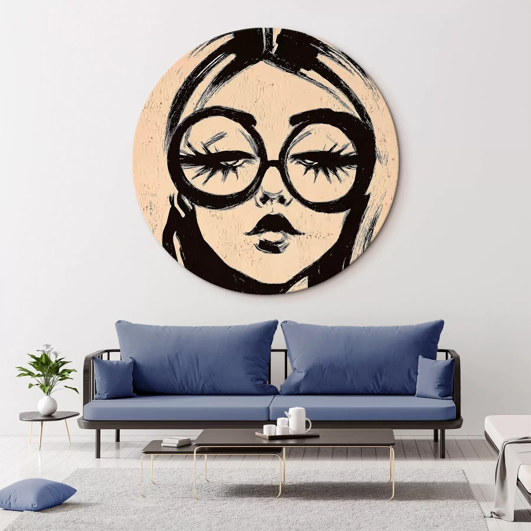 murales de pared chica con gafas r46244