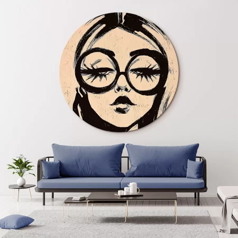 murales de pared chica con gafas r46244