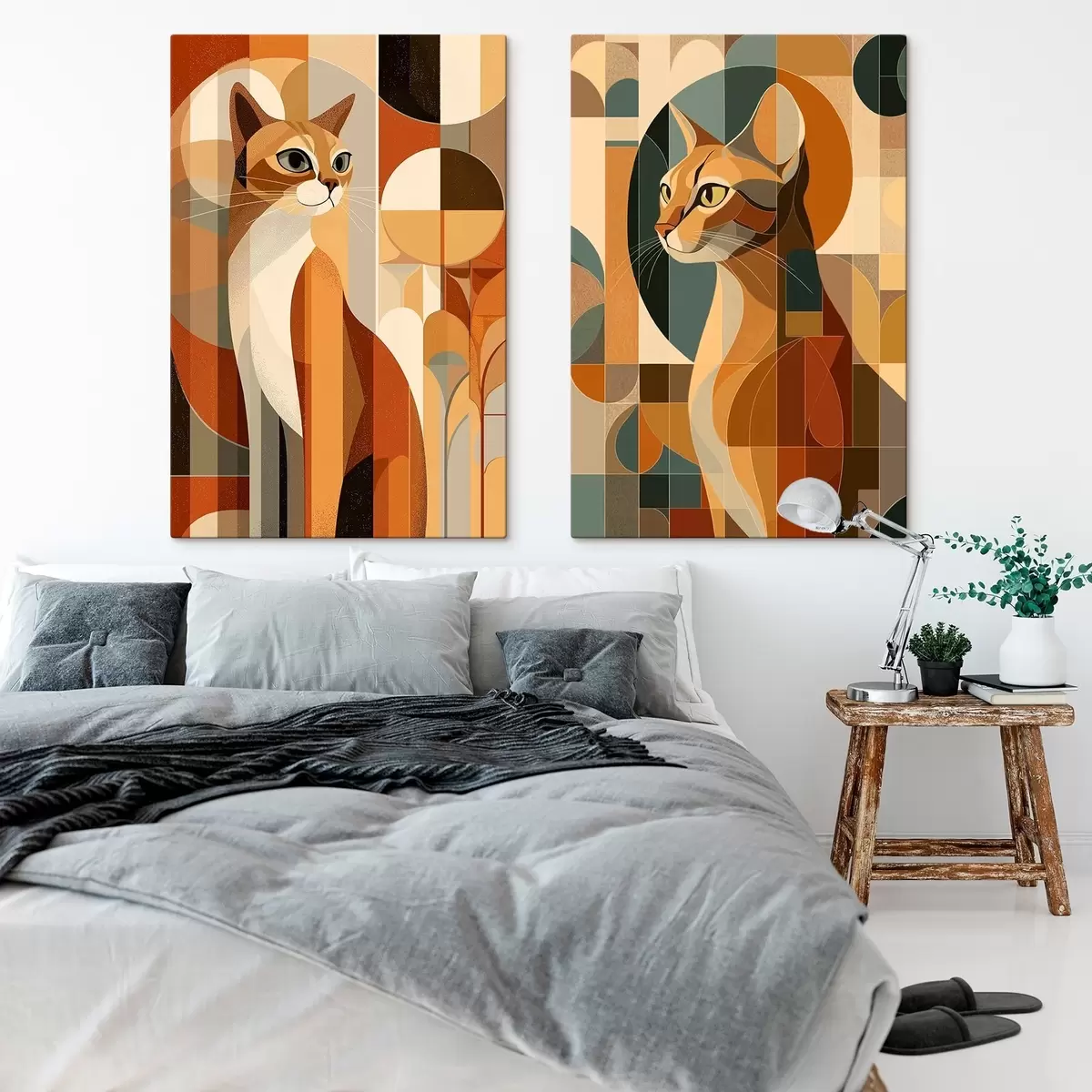 murales de pared Gatos abstractos m00841