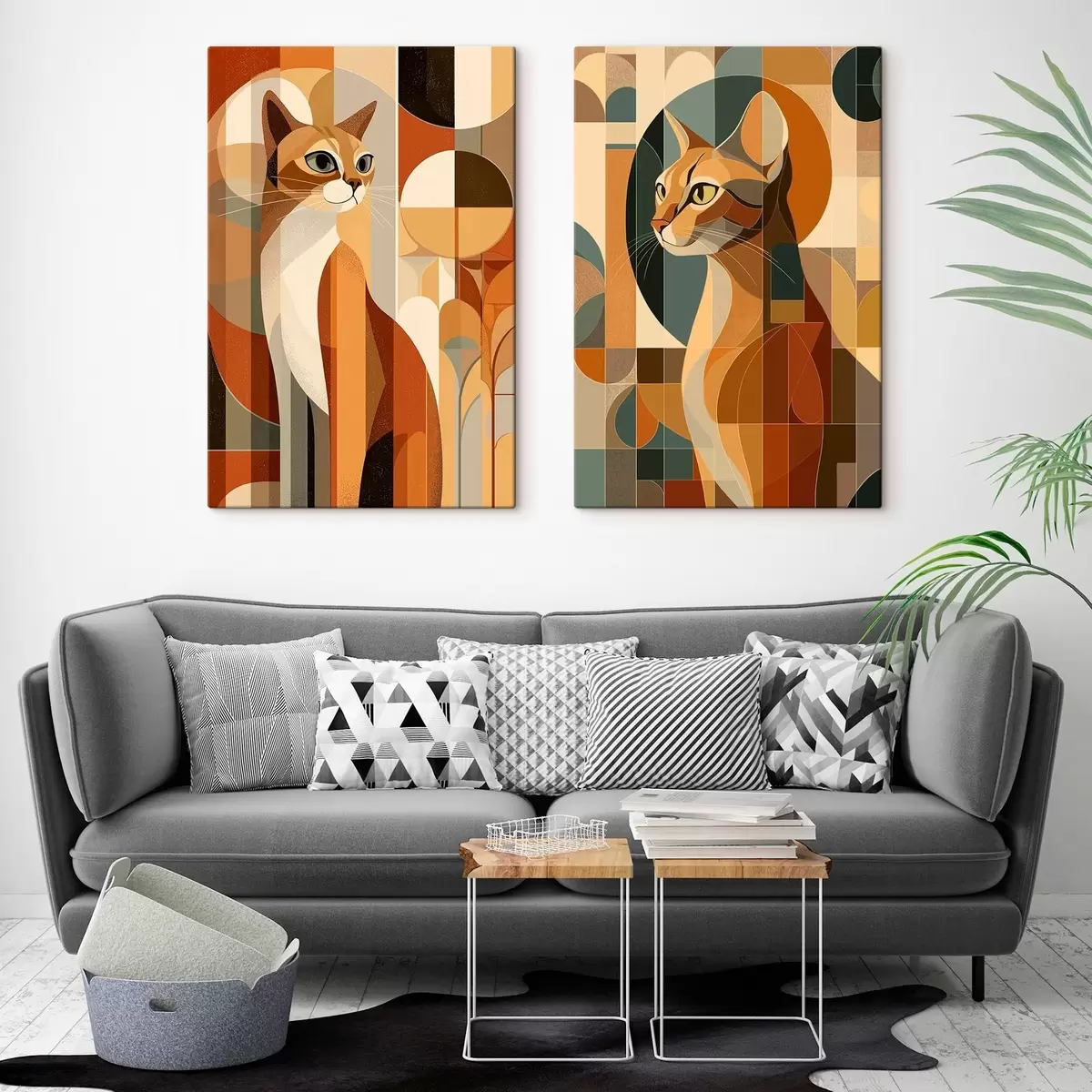 murales de pared Gatos abstractos m00841