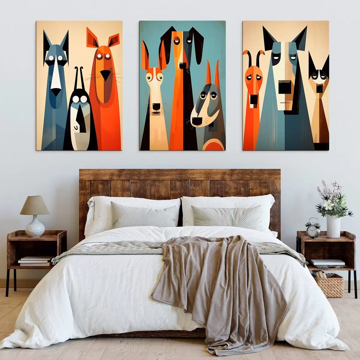 murales de pared Perros abstractos m00845