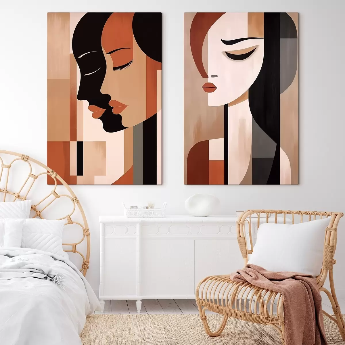 murales de pared Caras abstractas m00847