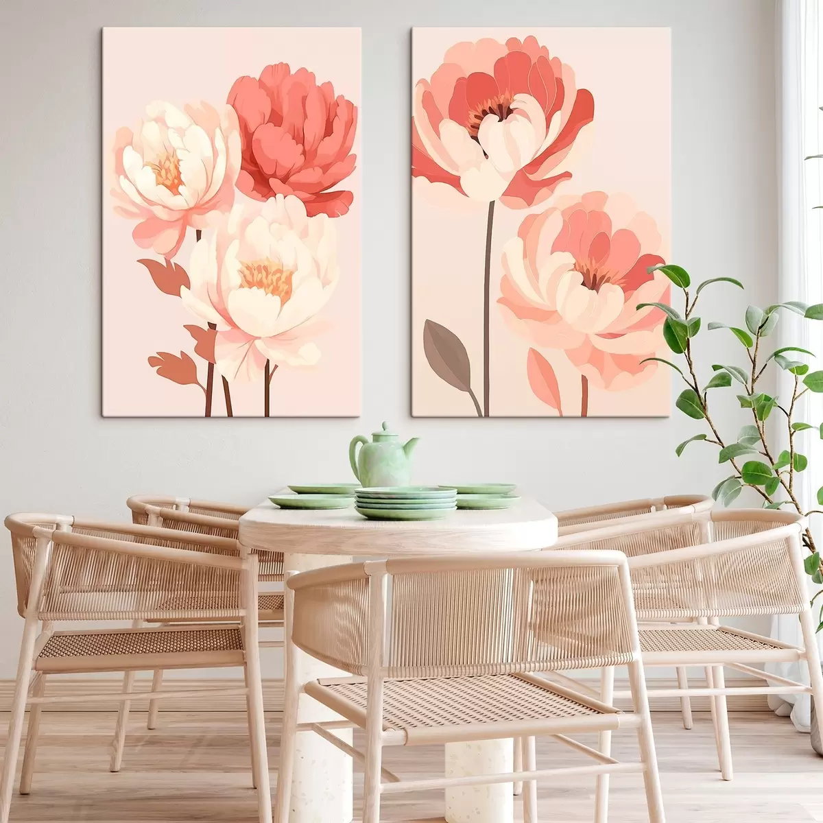 murales de pared Peonías m00850