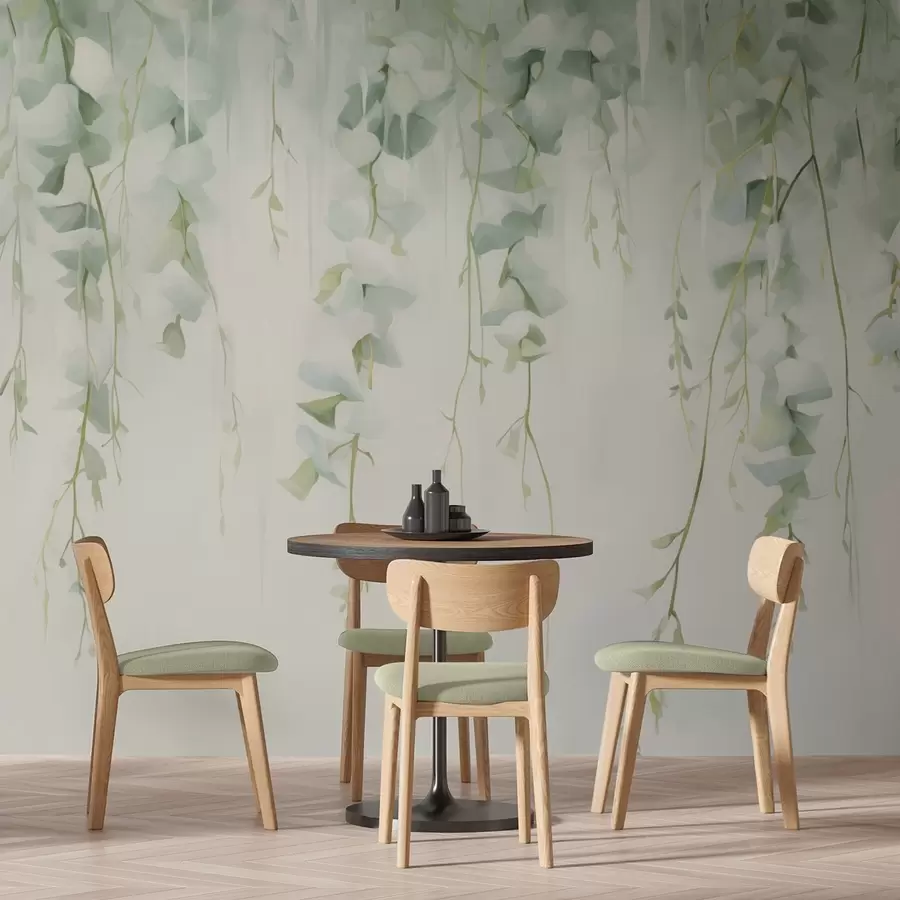 murales de pared Ramas colgantes con hojas w04722