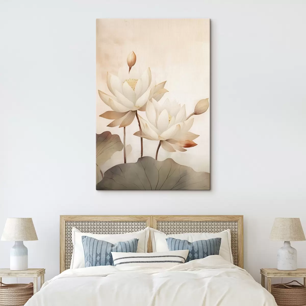 murales de pared Grandes flores de loto s46069