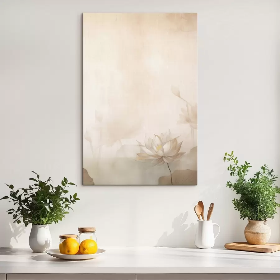 murales de pared Flor de loto sobre fondo claro s46070