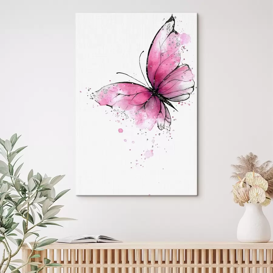 murales de pared Mariposa rosa s46076