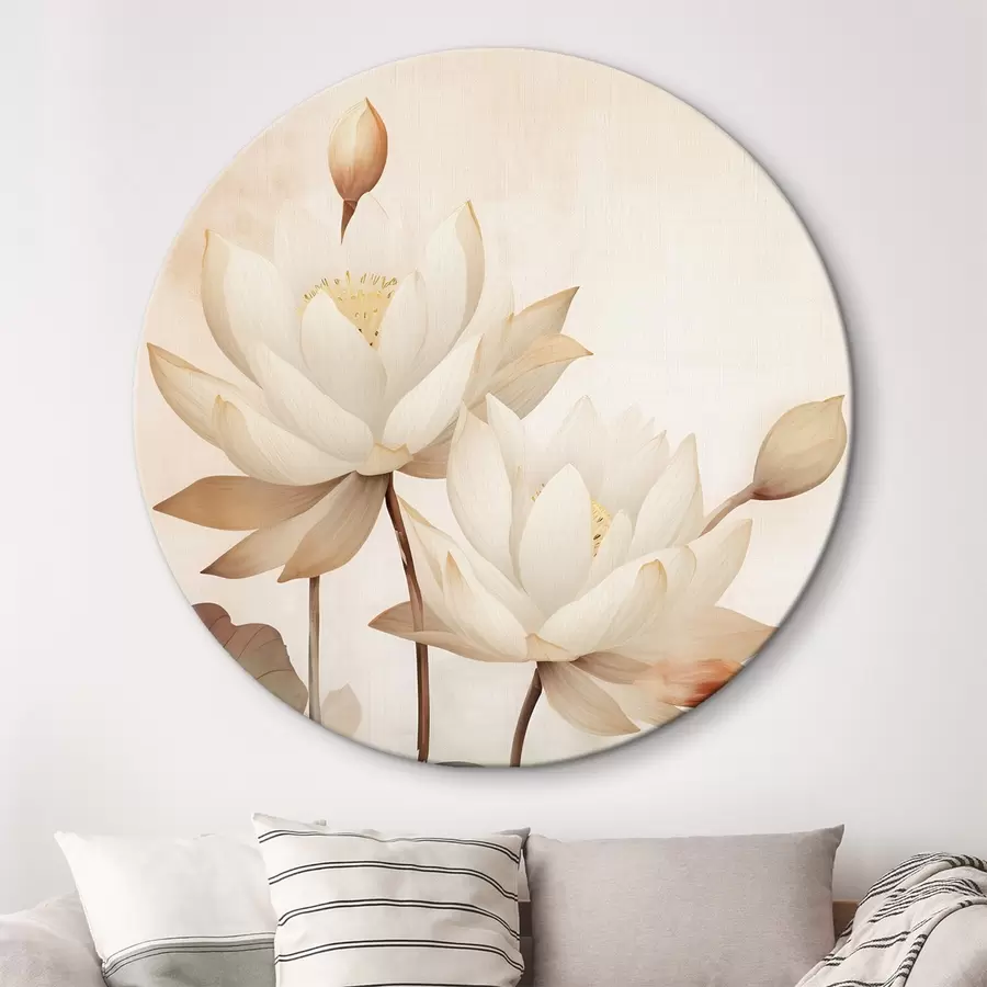 murales de pared Grandes flores de loto r46069