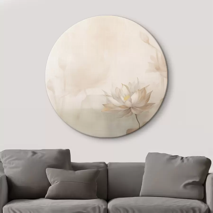 murales de pared Flor de loto sobre fondo claro r46070